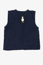 Vintage Navy Blue Bobbie Brooks Penguins Ugly Christmas Vest (1990s)