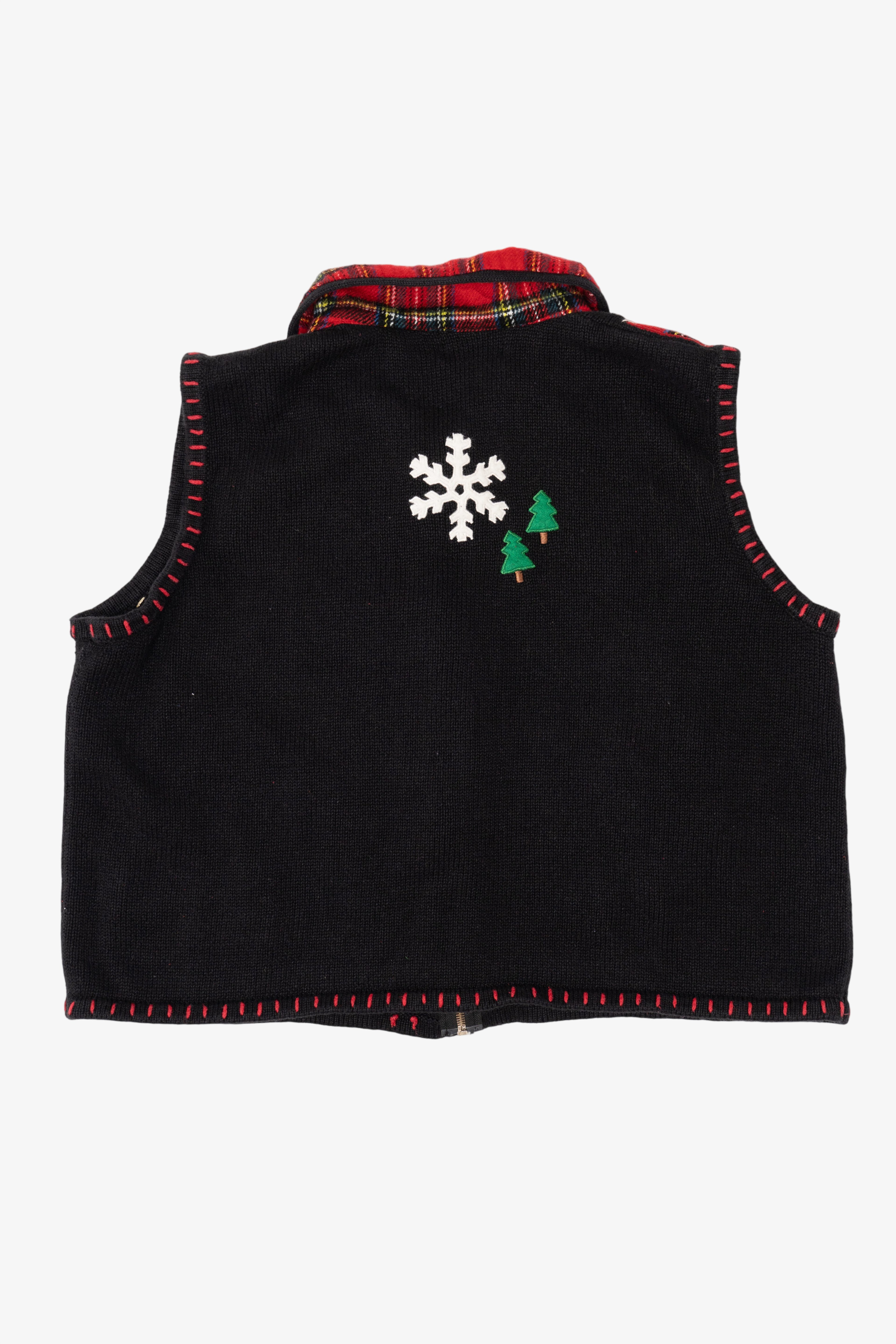 Vintage Black Studio Joy Snowmen Ugly Christmas Vest (1990s)