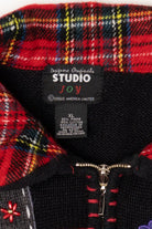 Vintage Black Studio Joy Snowmen Ugly Christmas Vest (1990s)