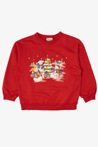 Vintage Red Basic Editions Bears Ugly Christmas Sweatshirt (1990s)