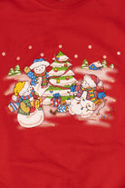 Vintage Red Basic Editions Bears Ugly Christmas Sweatshirt (1990s)