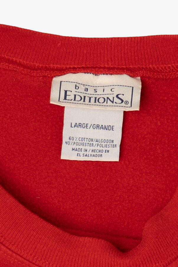 Vintage Red Basic Editions Bears Ugly Christmas Sweatshirt (1990s)