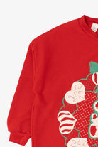 Vintage Red Starlit Night Teddy Bear Ugly Christmas Sweater (1980s)