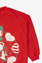 Vintage Red Starlit Night Teddy Bear Ugly Christmas Sweater (1980s)