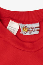Vintage Red Starlit Night Teddy Bear Ugly Christmas Sweater (1980s)