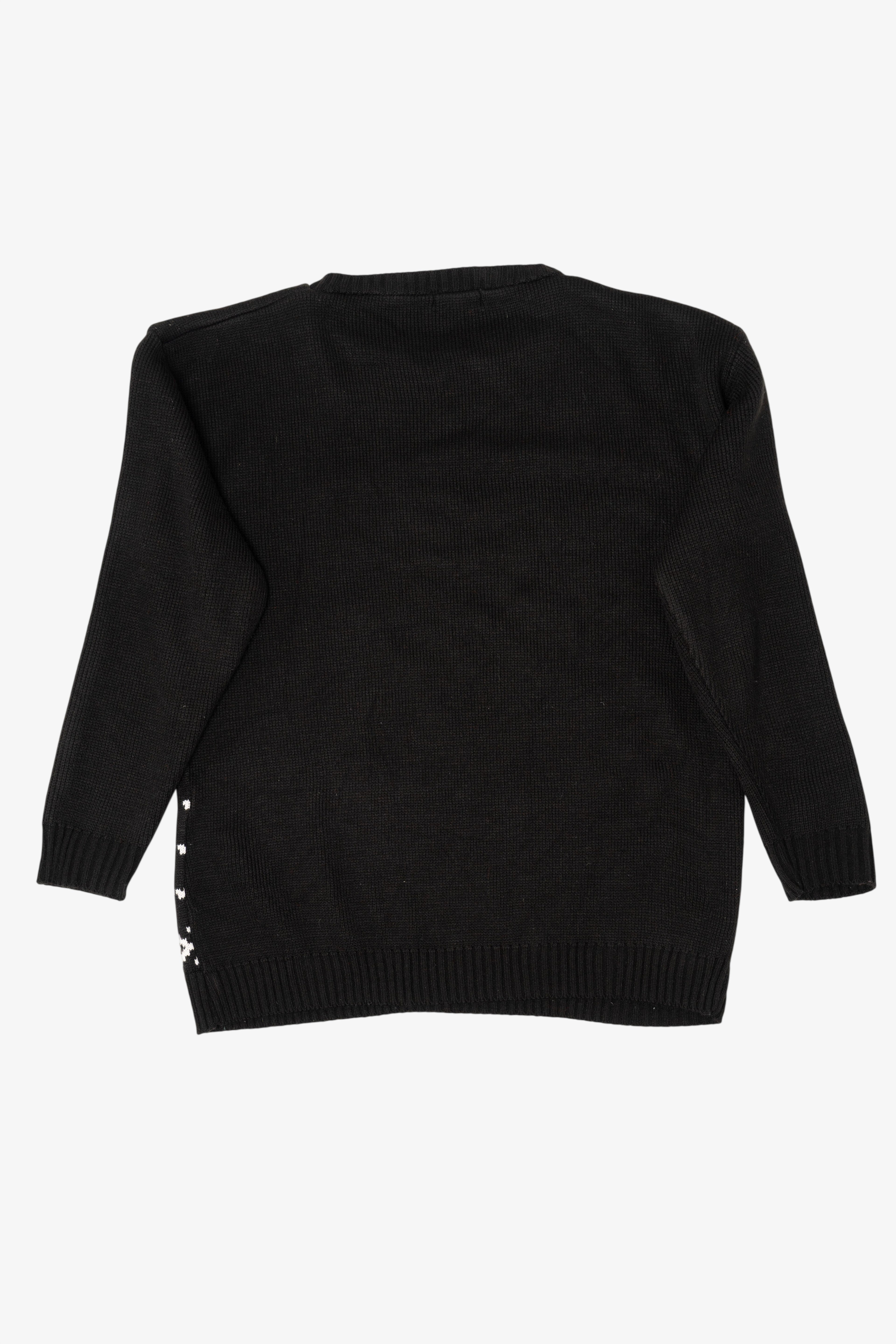 Black "Merry Christmas Ya Filthy Animal" Ugly Christmas Pullover (2010s)