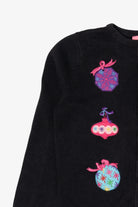 Vintage Black J. Khaki Ornaments Ugly Christmas Cardigan (2000s)