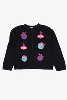 Vintage Black J. Khaki Ornaments Ugly Christmas Cardigan (2000s)
