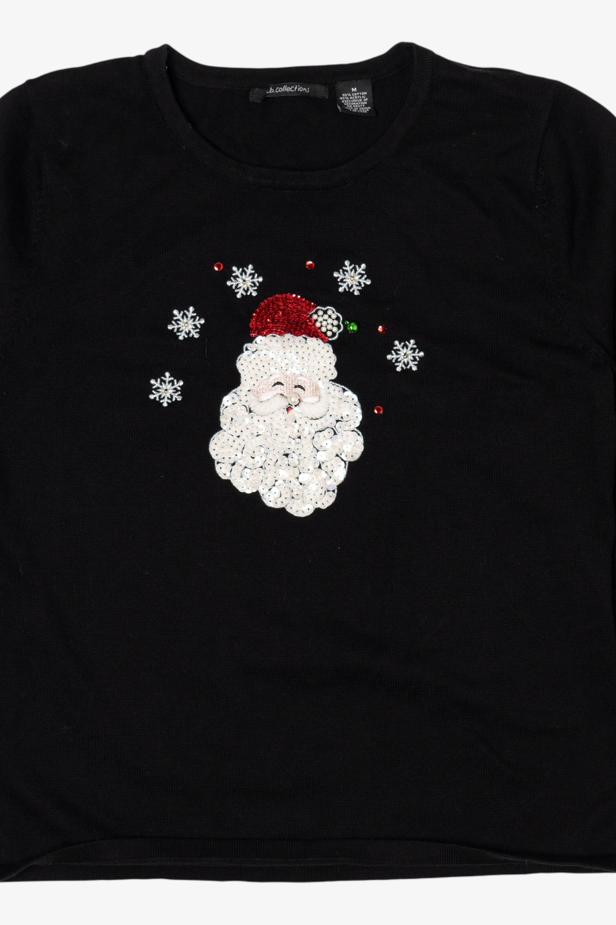 Vintage Black K.B Collection Santa Ugly Christmas Pullover (2000s)