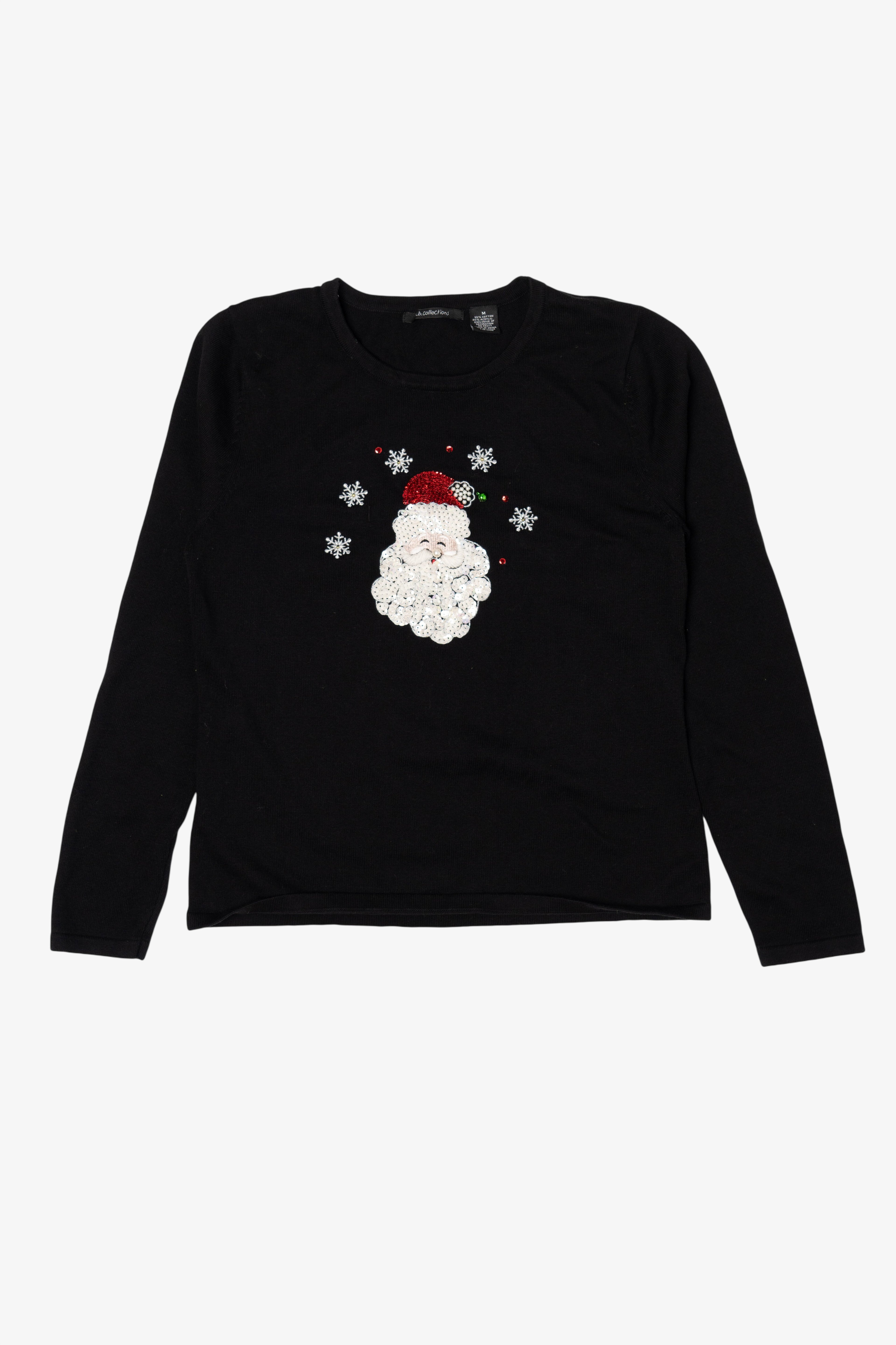 Vintage Black K.B Collection Santa Ugly Christmas Pullover (2000s)