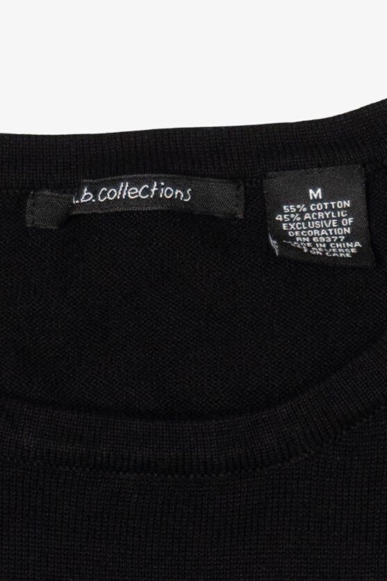 Vintage Black K.B Collection Santa Ugly Christmas Pullover (2000s)