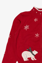 Vintage Red Coldwater Creek Polar Bears Ugly Christmas Cardigan (1990s)