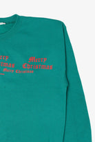 Vintage Teal Lee "Merry Christmas" Ugly Christmas Sweatshirt (2000s)