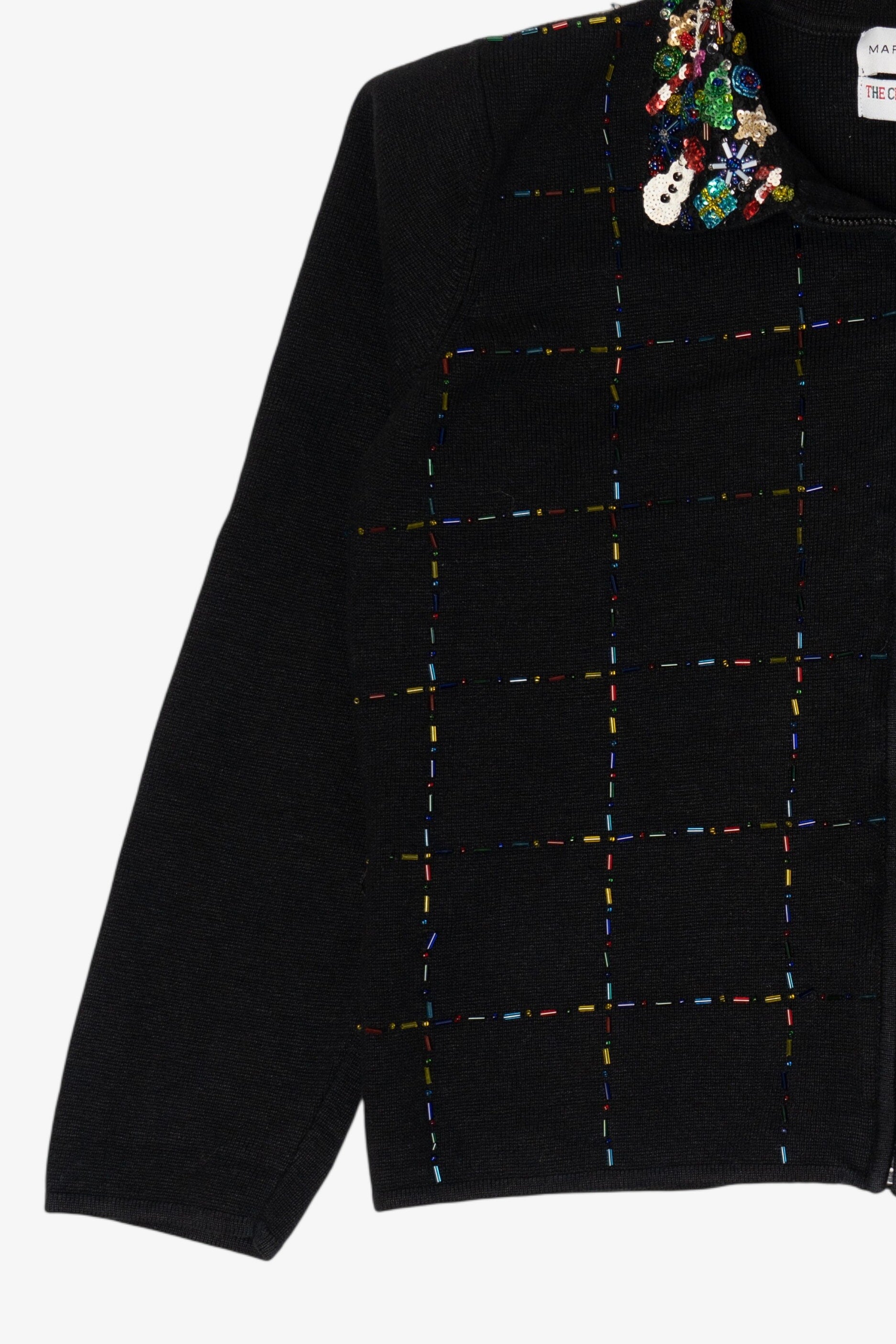Vintage Black Marisa Christina Ugly Christmas Cardigan (2000s)