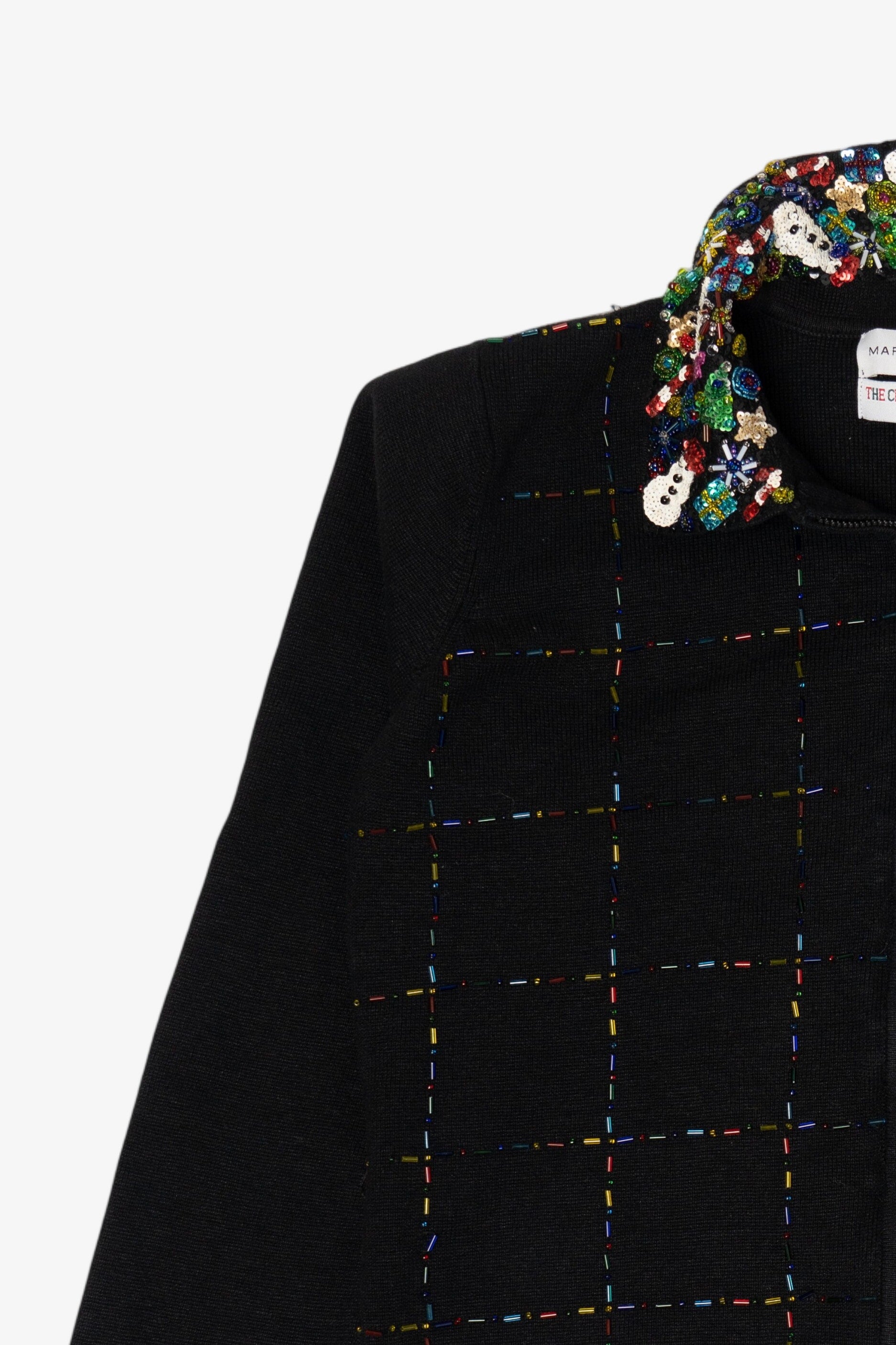 Vintage Black Marisa Christina Ugly Christmas Cardigan (2000s)