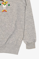 Vintage Gray Bassett-Walker Reindeer Ugly Christmas Raglan Sweatshirt (1990s)
