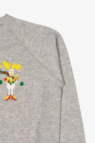Vintage Gray Bassett-Walker Reindeer Ugly Christmas Raglan Sweatshirt (1990s)