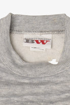 Vintage Gray Bassett-Walker Reindeer Ugly Christmas Raglan Sweatshirt (1990s)