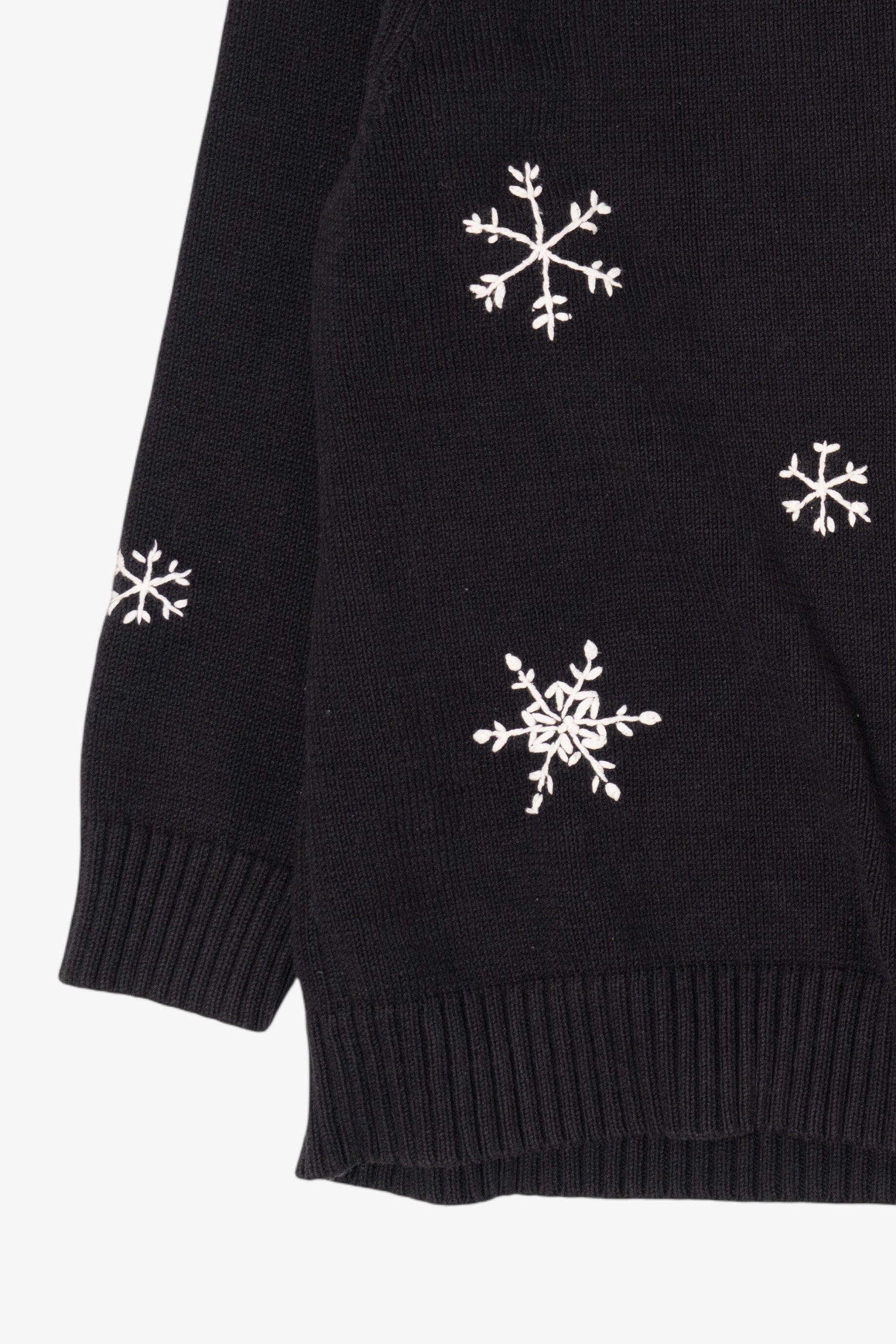Vintage Black Sonoma Snowflakes Ugly Christmas Cardigan (2000s)
