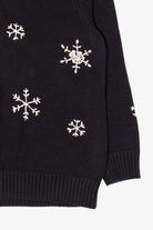 Vintage Black Sonoma Snowflakes Ugly Christmas Cardigan (2000s)