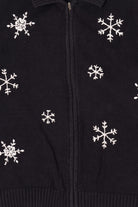 Vintage Black Sonoma Snowflakes Ugly Christmas Cardigan (2000s)