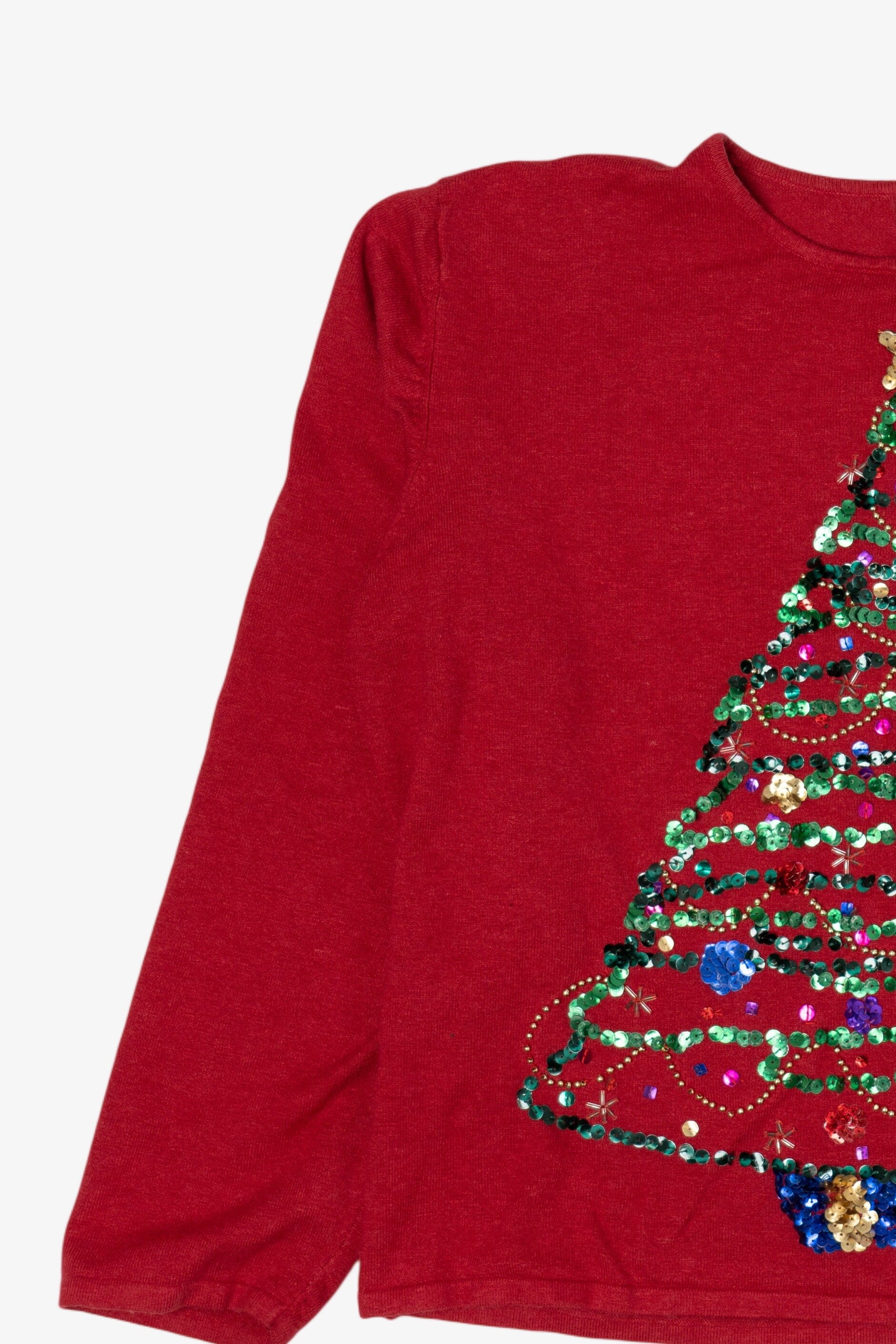 Vintage Red Tiara International Tree Ugly Christmas Pullover (2000s)