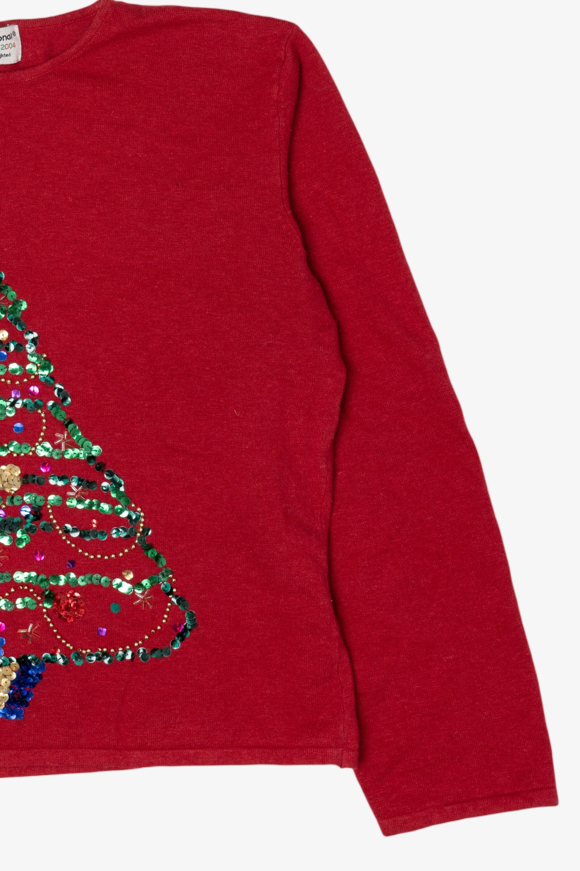 Vintage Red Tiara International Tree Ugly Christmas Pullover (2000s)