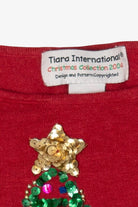 Vintage Red Tiara International Tree Ugly Christmas Pullover (2000s)