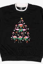 Vintage Black King Universal Flamingos Christmas Sweatshirt (2000s)