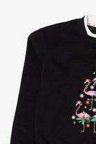 Vintage Black King Universal Flamingos Christmas Sweatshirt (2000s)