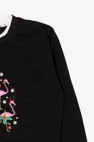 Vintage Black King Universal Flamingos Christmas Sweatshirt (2000s)