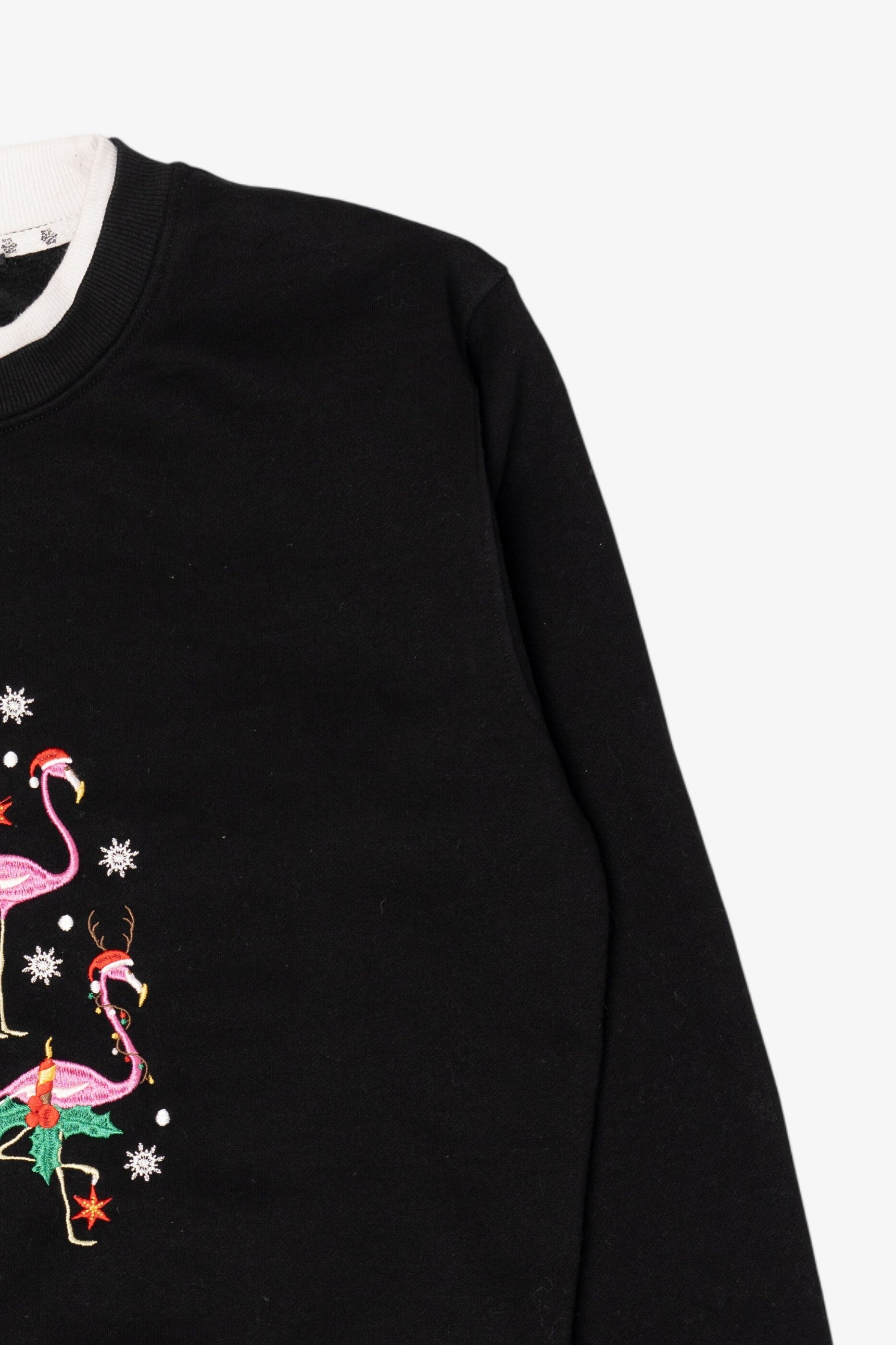 Vintage Black King Universal Flamingos Christmas Sweatshirt (2000s)