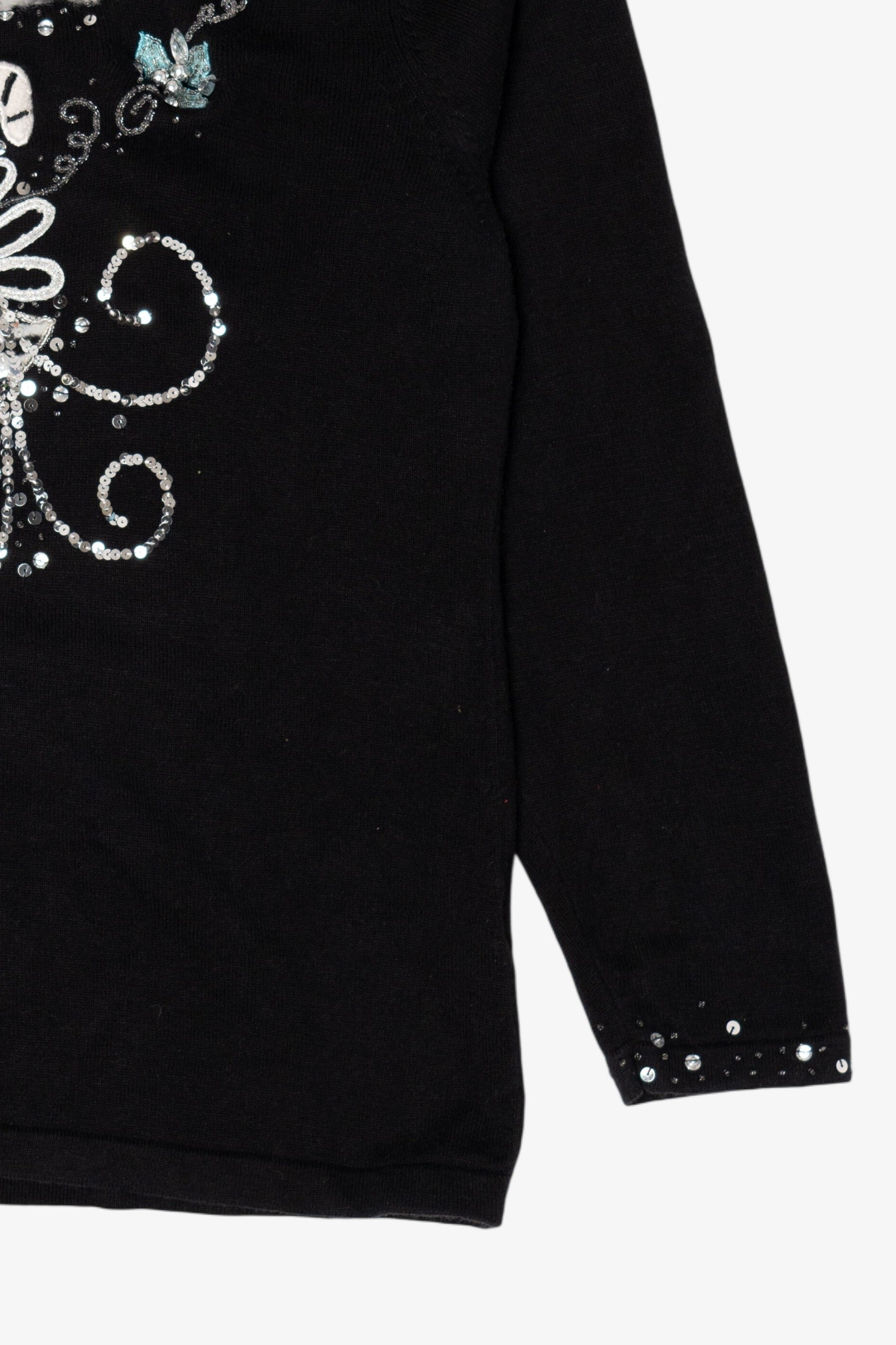 Vintage Black Berek Presents Ugly Christmas Pullover (1990s)