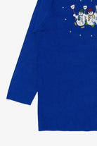 Vintage Lightweight Blue Lisa Snowmen Ugly Christmas Pullover (2000s)