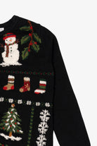 Vintage Black Dress Barn Ugly Christmas Cardigan (1990s)