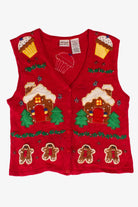 Vintage Red Bobbie Brooks Ugly Christmas Vest (1990s)