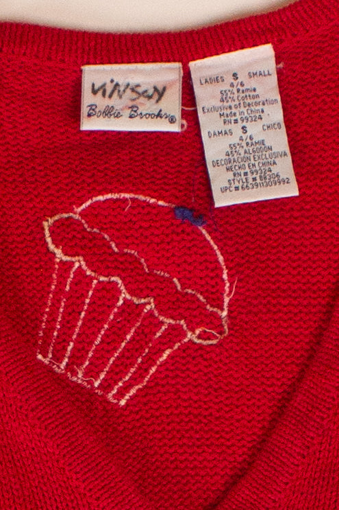 Vintage Red Bobbie Brooks Ugly Christmas Vest (1990s)