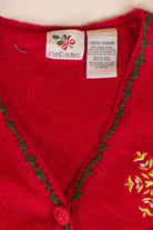 Red Nutcracker Trees Ugly Christmas Vest (1990s)