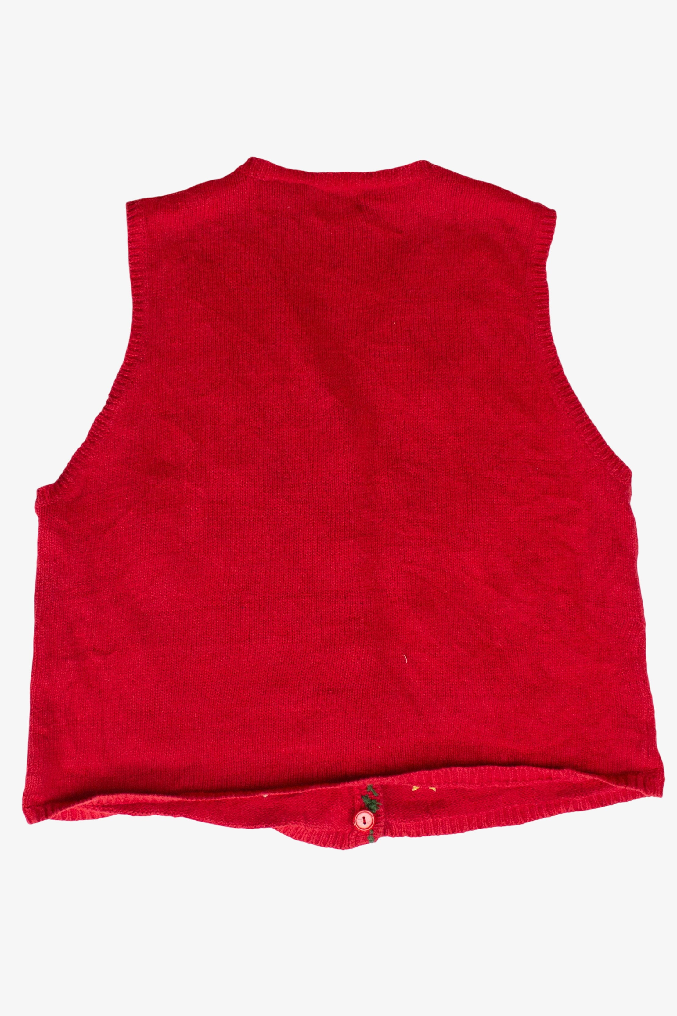 Red Nutcracker Trees Ugly Christmas Vest (1990s)