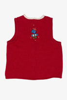 Vintage Red Heirloom Collectible Snowmen Ugly Christmas Vest (2000s)