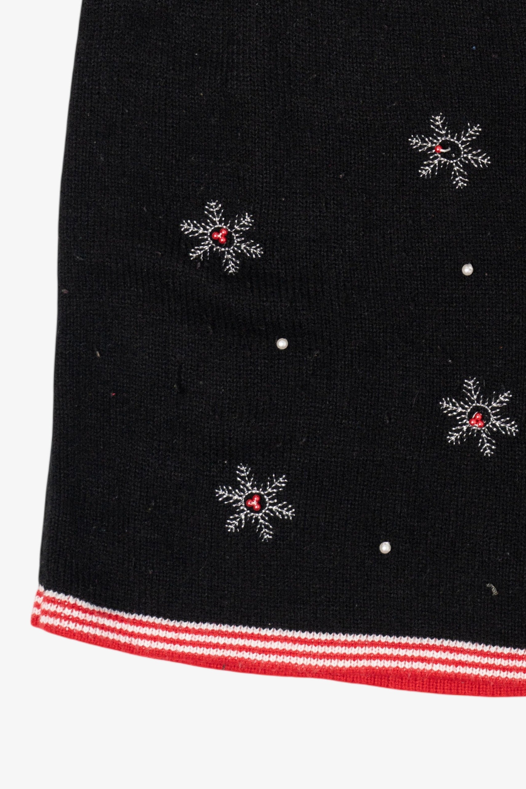 Vintage Black Snowman Ugly Christmas Vest (1990s)