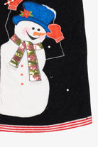 Vintage Black Snowman Ugly Christmas Vest (1990s)