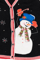 Vintage Black Snowman Ugly Christmas Vest (1990s)