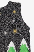 Vintage Dark Gray Santa Ugly Christmas Vest (2000s)