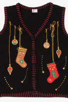 Vintage Black Holiday Editions Stockings Ugly Christmas Vest (2000s)