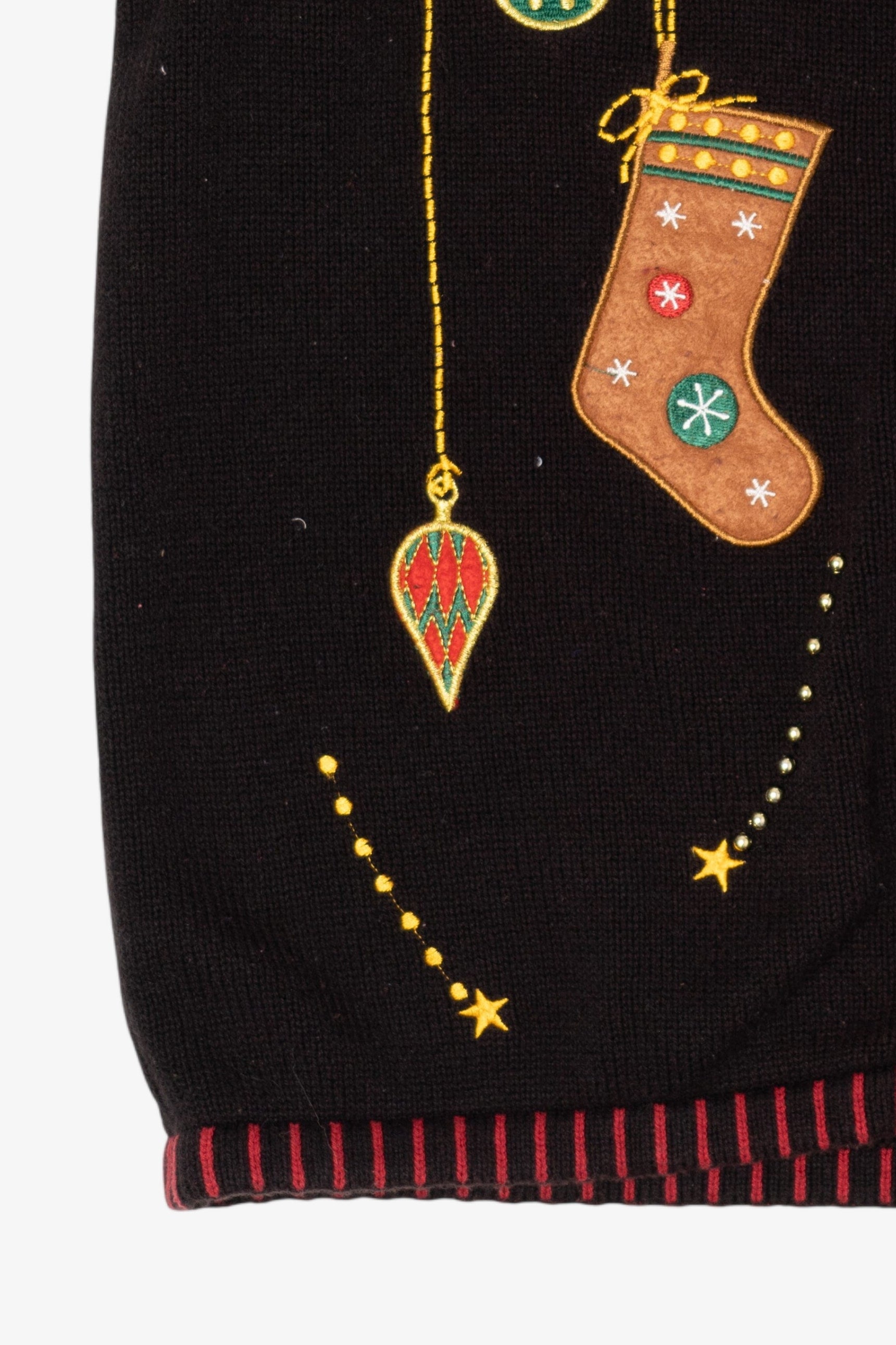 Vintage Black Holiday Editions Stockings Ugly Christmas Vest (2000s)