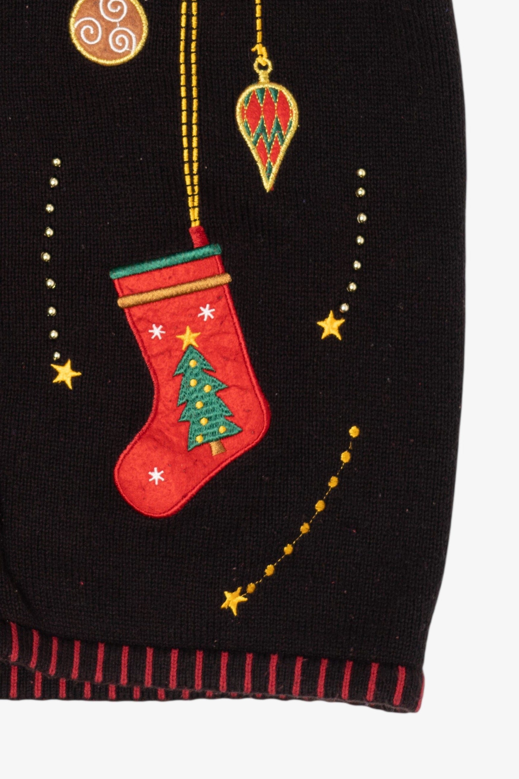 Vintage Black Holiday Editions Stockings Ugly Christmas Vest (2000s)