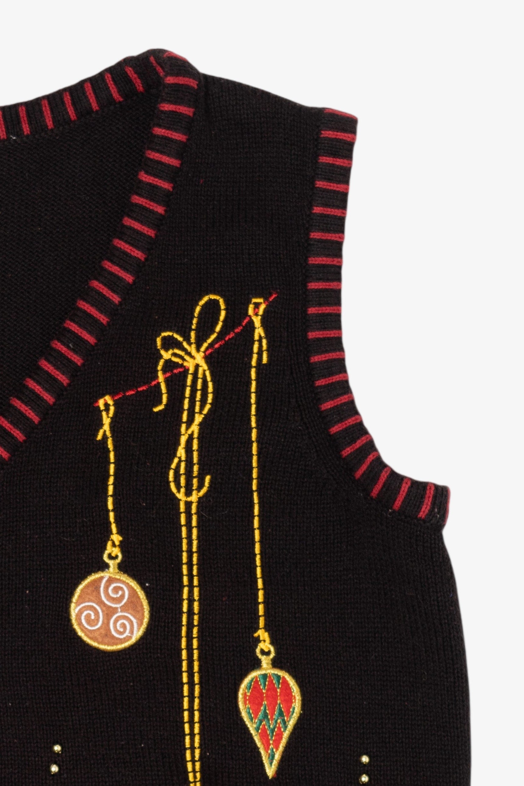 Vintage Black Holiday Editions Stockings Ugly Christmas Vest (2000s)