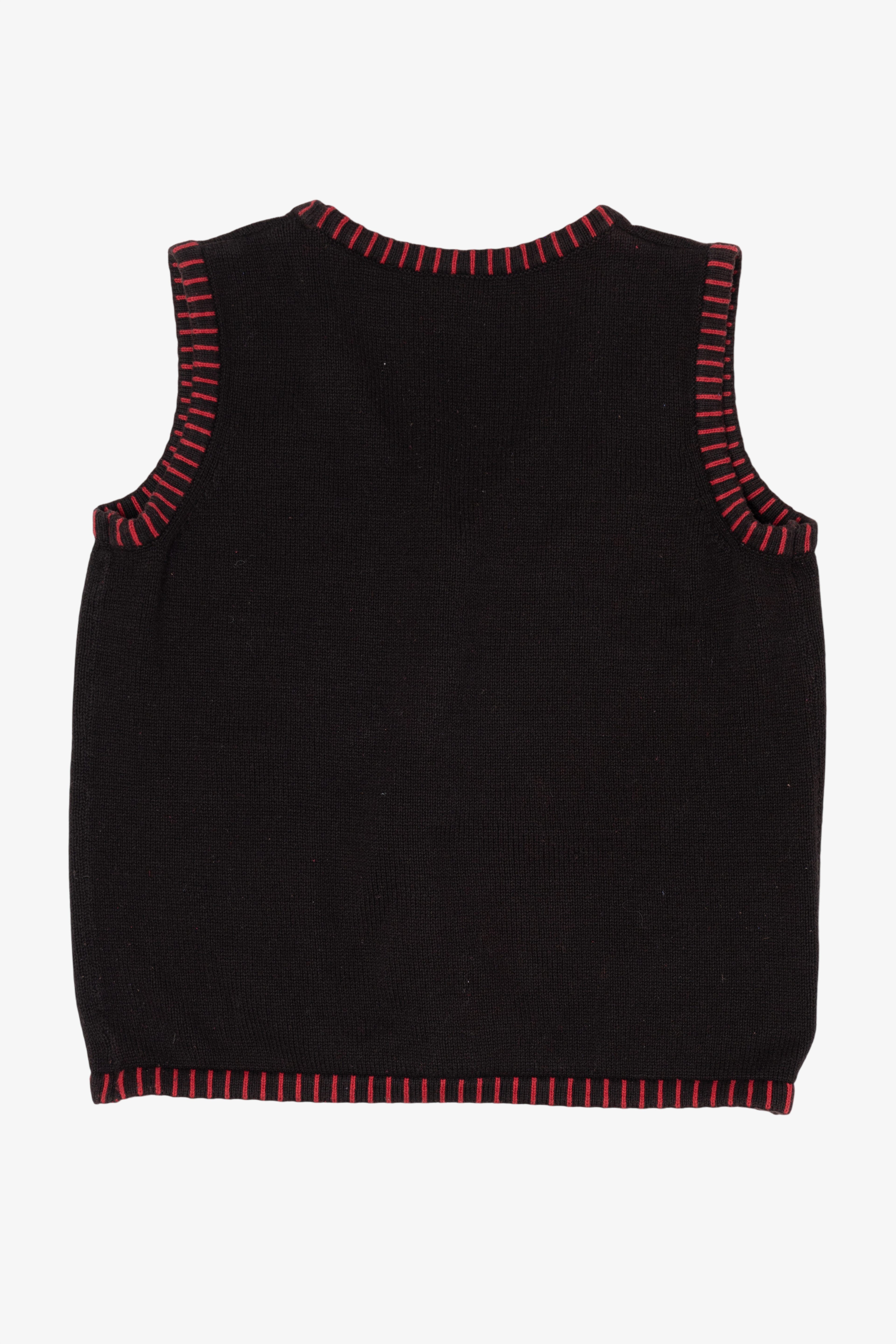 Vintage Black Holiday Editions Stockings Ugly Christmas Vest (2000s)