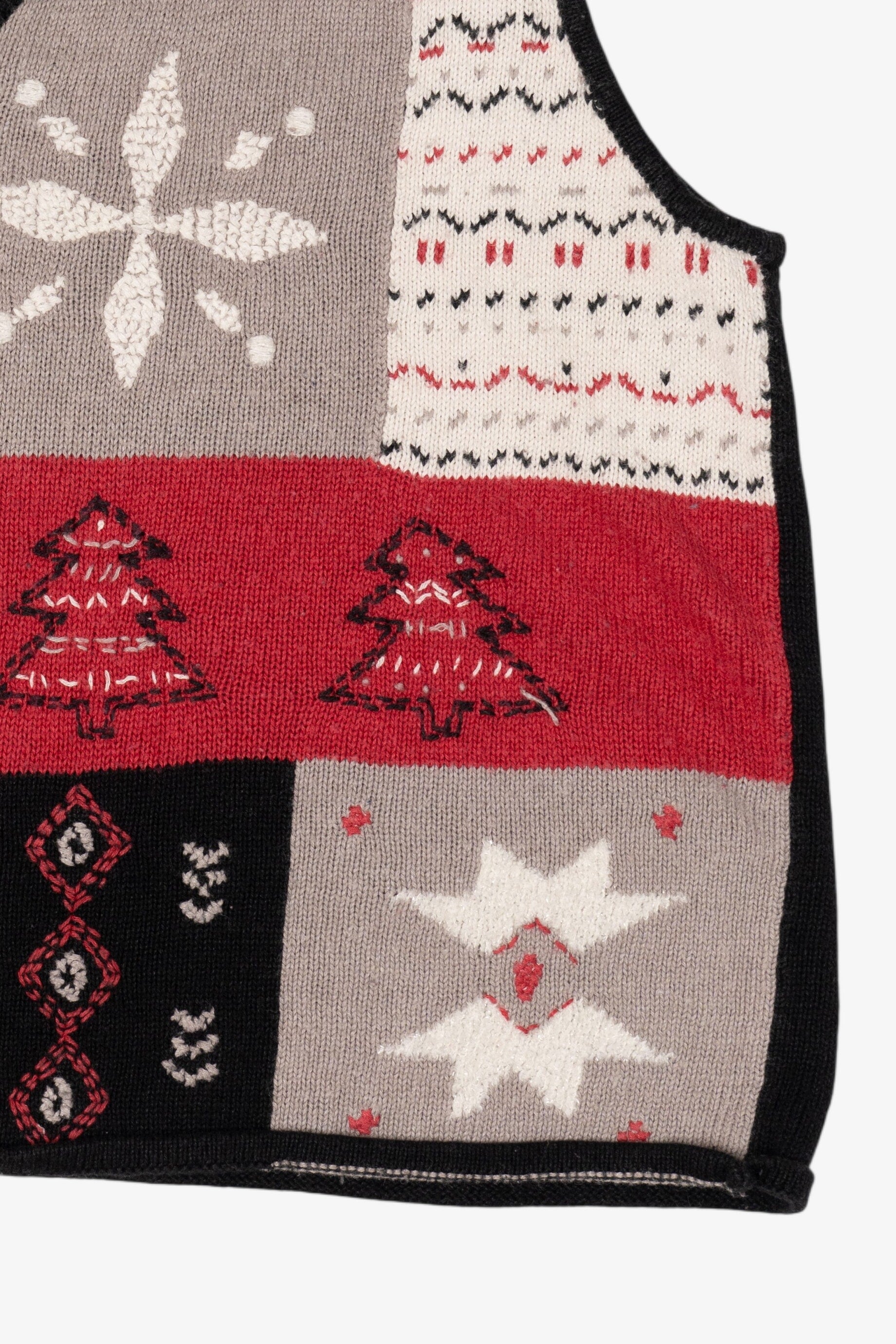 Vintage Black Cricket Lane Collection Ugly Christmas Vest (1990s)